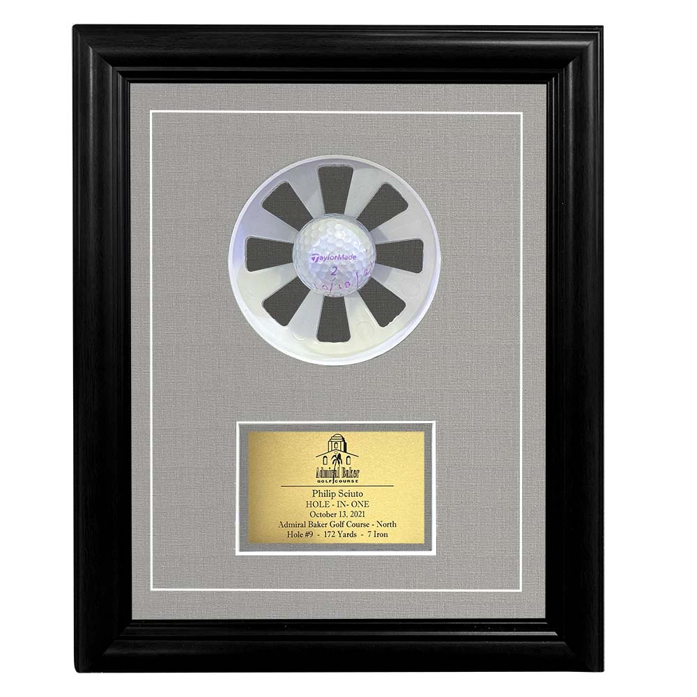 Framed Hole-In-One Ball Shadow Box
