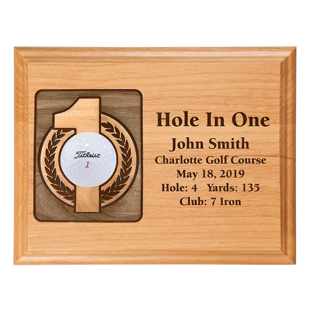 Hole-In-One 7x9 Laser Etched Plaque