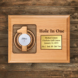 Hole-In-One 7x9 Laser Etched Plaque with Brass Plate