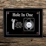 Hole-In-One 9x12 Floating Acrylic Plaque - Black
