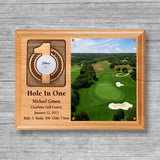 Hole In One Ball and Photo/Scorecard Plaque - Horizontal