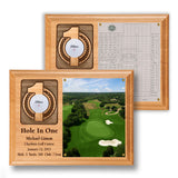 Hole In One Ball and Photo/Scorecard Plaque - Horizontal