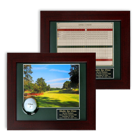 Hole-In-One Ball and Photo/Scorecard Display Frame