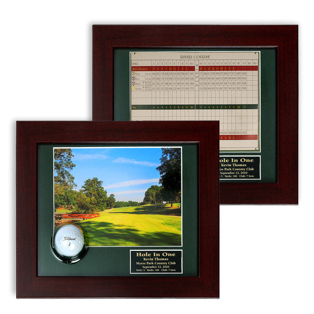 Hole-In-One Ball and Photo/Scorecard Display Frame