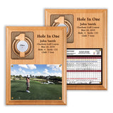 Hole In One Ball and Photo/Scorecard Plaque - Vertical