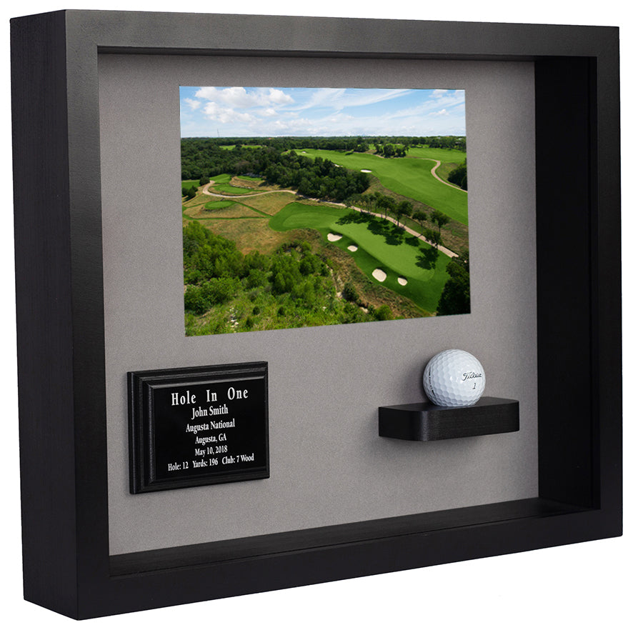 Hole-In-One Ball & Photo/Scorecard Shadowbox