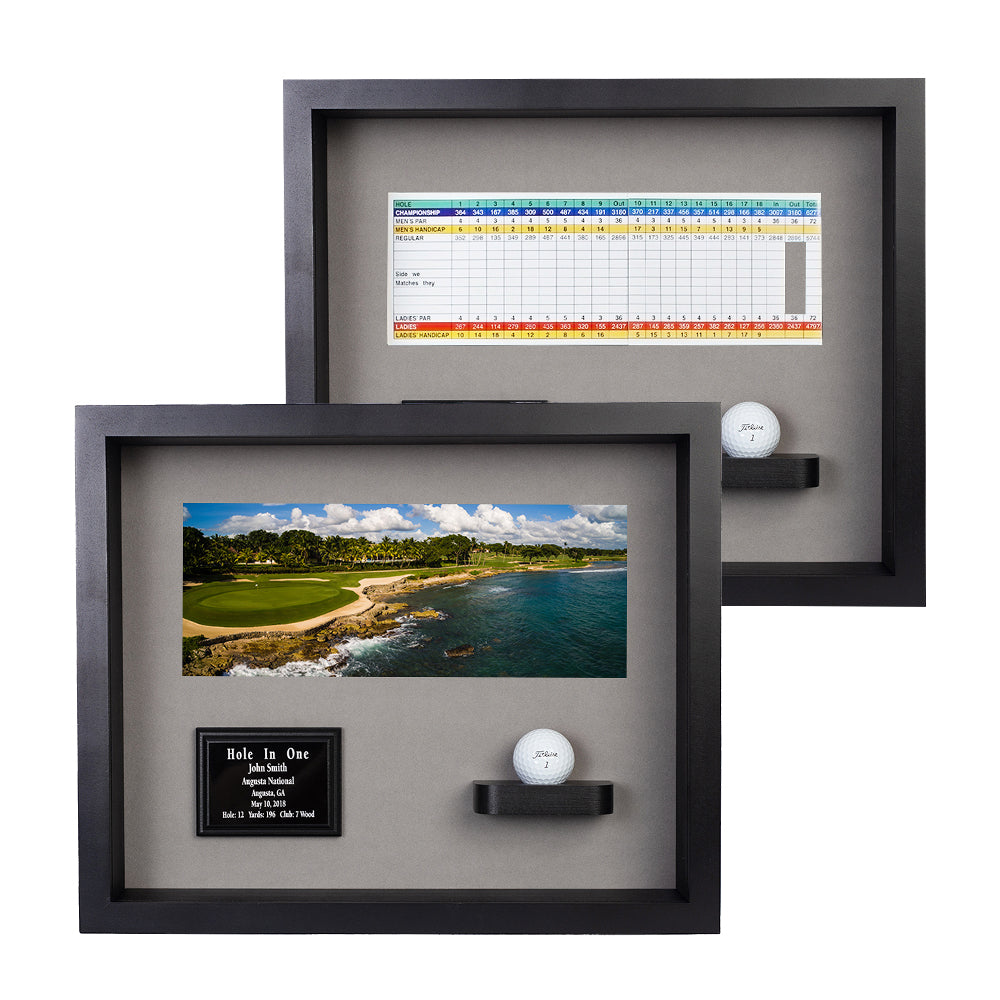 Hole-In-One Ball & Photo/Scorecard Shadowbox