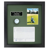 Hole-In-One Ball, Vertical Photo, and Scorecard Shadowbox