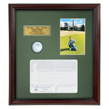 Hole-In-One Ball, Vertical Photo, and Scorecard Shadowbox