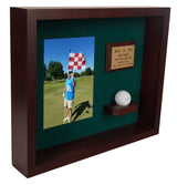 Hole In One Ball & Vertical Photo/Scorecard Shadowbox