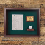 Hole In One Ball & Vertical Photo/Scorecard Shadowbox