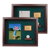 Hole In One Ball & Vertical Photo/Scorecard Shadowbox