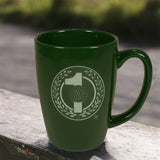 Lady Hole-In-One Cafe Mug -- Hole-In-One Logo