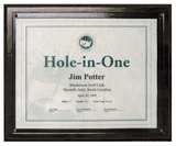 Hole-In-One Certificate Plaque