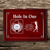 Hole-In-One Female 9x12 Floating Acrylic Plaque - Cherry