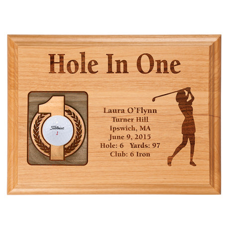 Hole-In-One Female Laser Etched Plaque