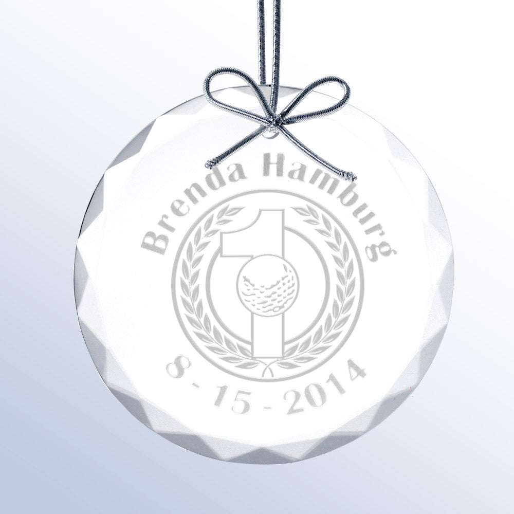 Hole-In-One Glass Holiday Ornament