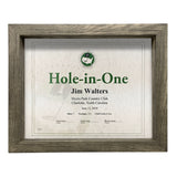 Hole-In-One Gray Shadow Box Certificate Frame