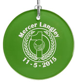 Hole-In-One Green Glass Holiday Ornament