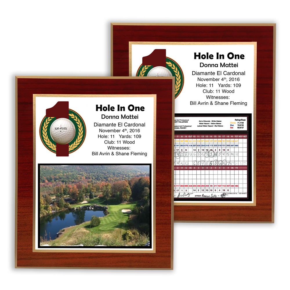 Hole In One Laminated Plaque