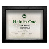 Hole-In-One Gray Shadow Box Certificate Frame