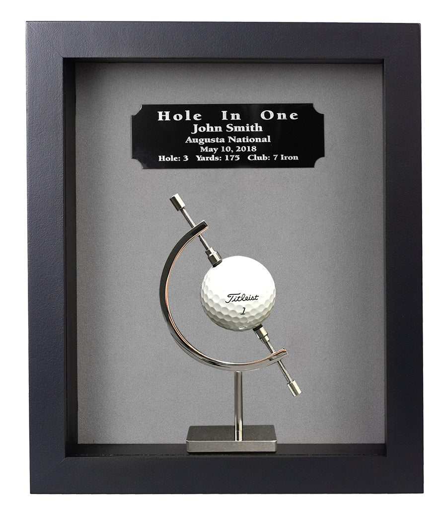 Hole-In-One Shadowbox with Caliper-Walnut -- Black/Gray