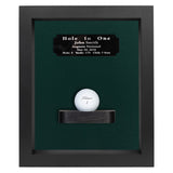 Hole-In-One Shadowbox with Ball Shelf-Walnut -- Black/Green