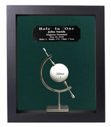 Hole-In-One Shadowbox with Caliper-Walnut -- Black/Green