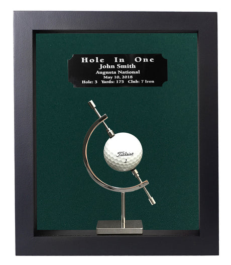 Hole-In-One Shadowbox with Caliper-Walnut -- Black/Green