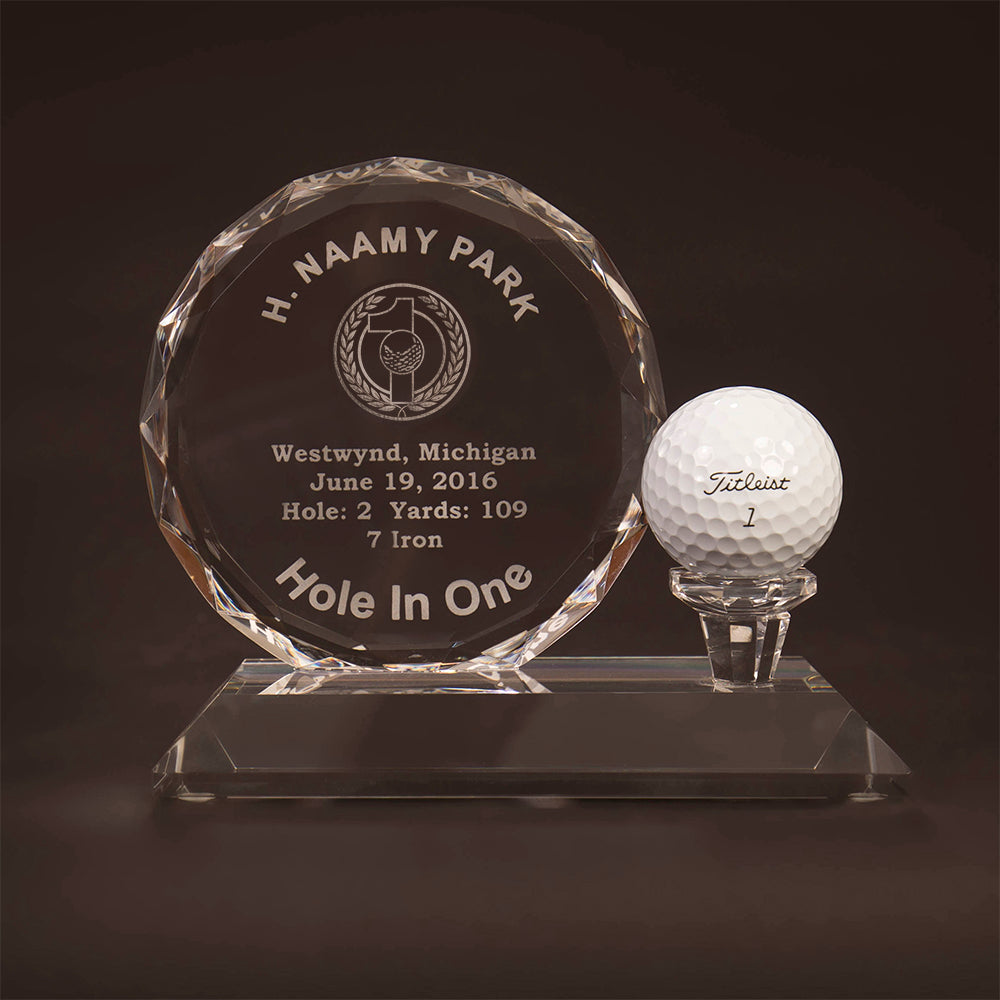 Hole in One Trophy Crystal Gem Cut