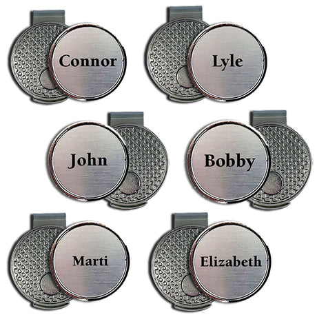 Individually Personalized Ball Marker and Hat Clip Sets