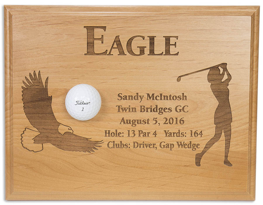 Ladies Eagle 12x9 Laser Etched Plaque