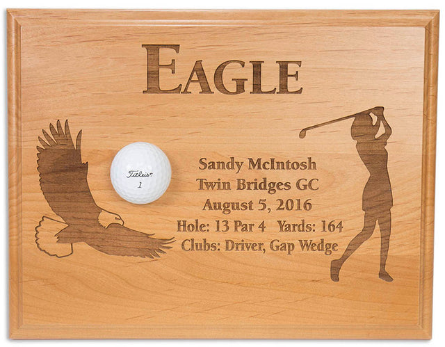 Ladies Eagle 12x9 Laser Etched Plaque