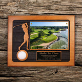 Ladies Hole-In-One Sandcarved Photo/Scorecard Plaque