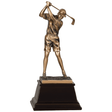 Female Swinging Bronze Finish Resin Golf Trophy