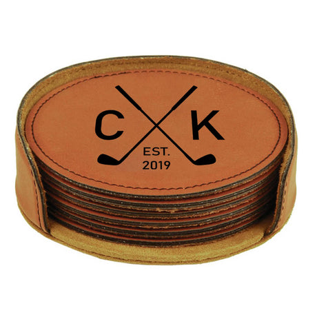 Leatherette Coaster Set