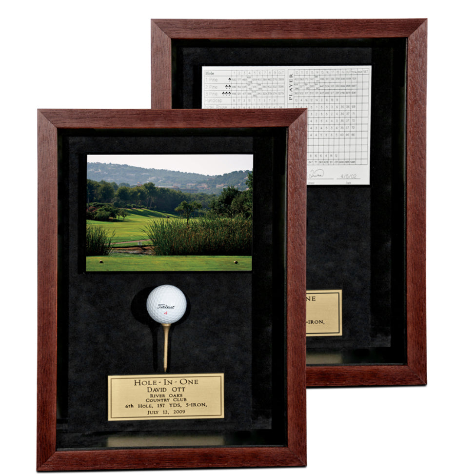 Mahogany Hole-In-One Photo/Scorecard Shadowbox