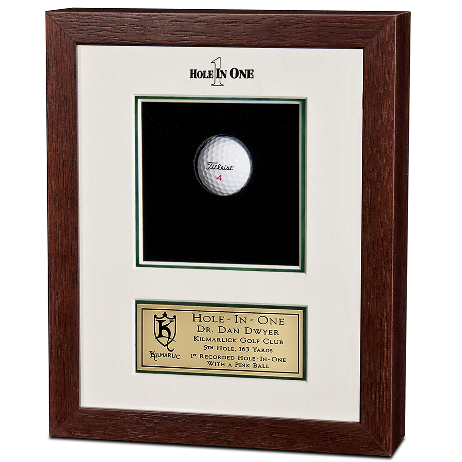 Mahogany Hole-In-One Shadowbox