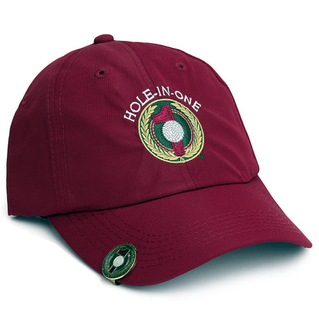 Grey Hole in One Hat and Ball Marker -- Maroon