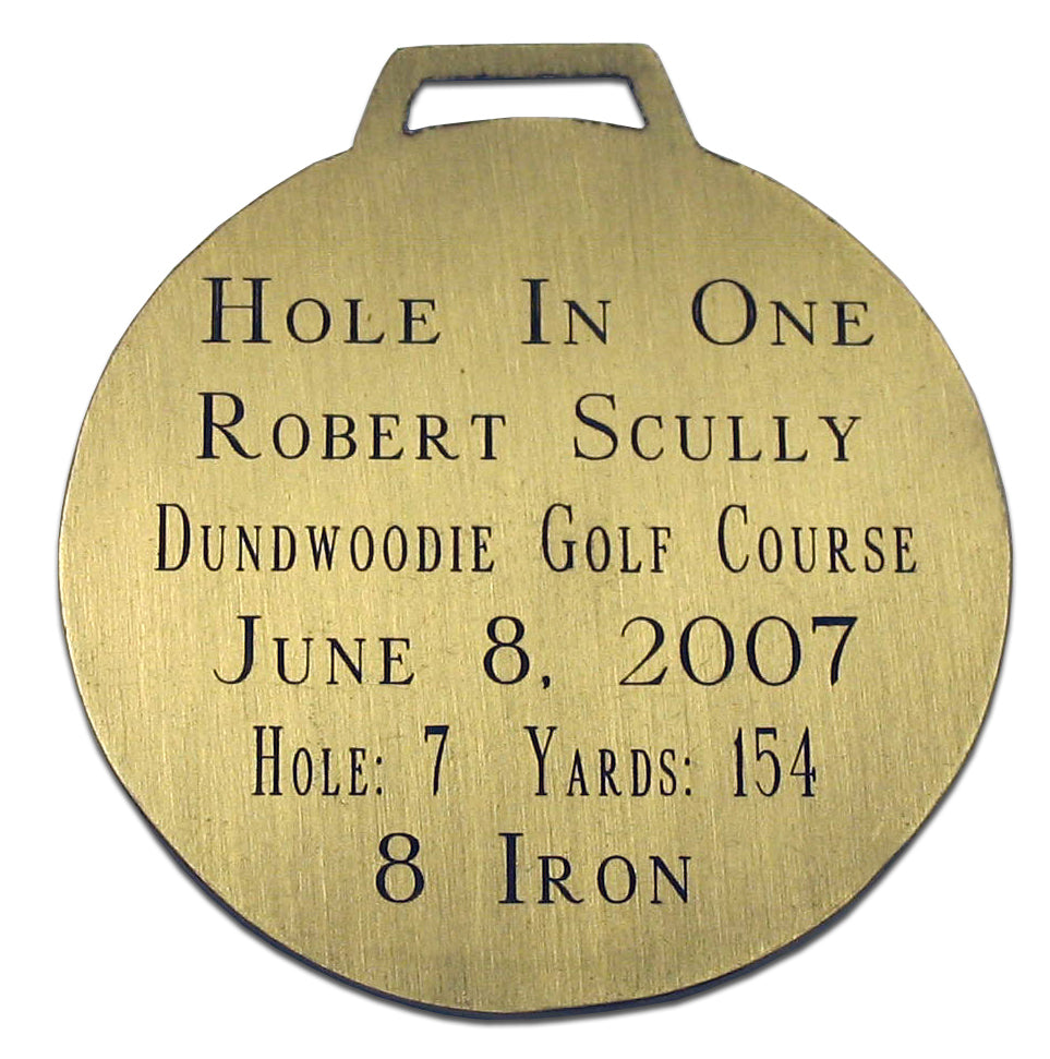 Personalized Brass Hole-In-One Ornament