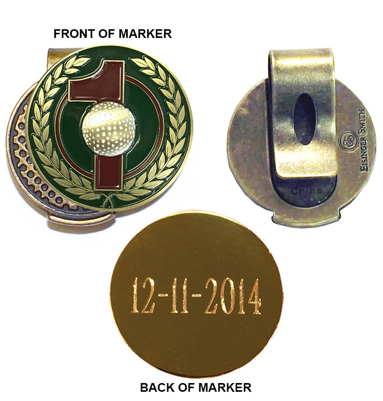 Personalized Hole-in-One Hat Clip Ball Marker