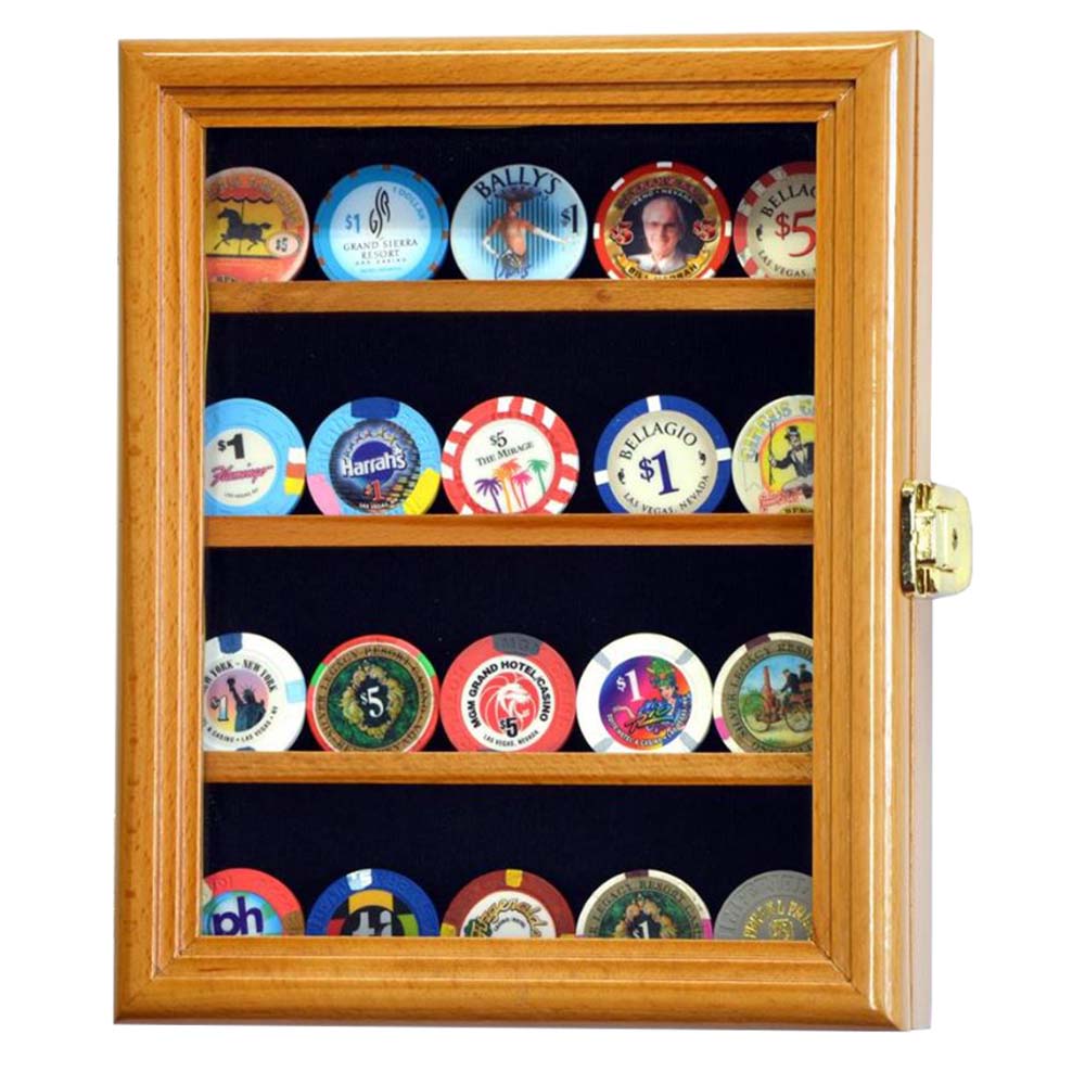16 Poker Chip Display Cabinet