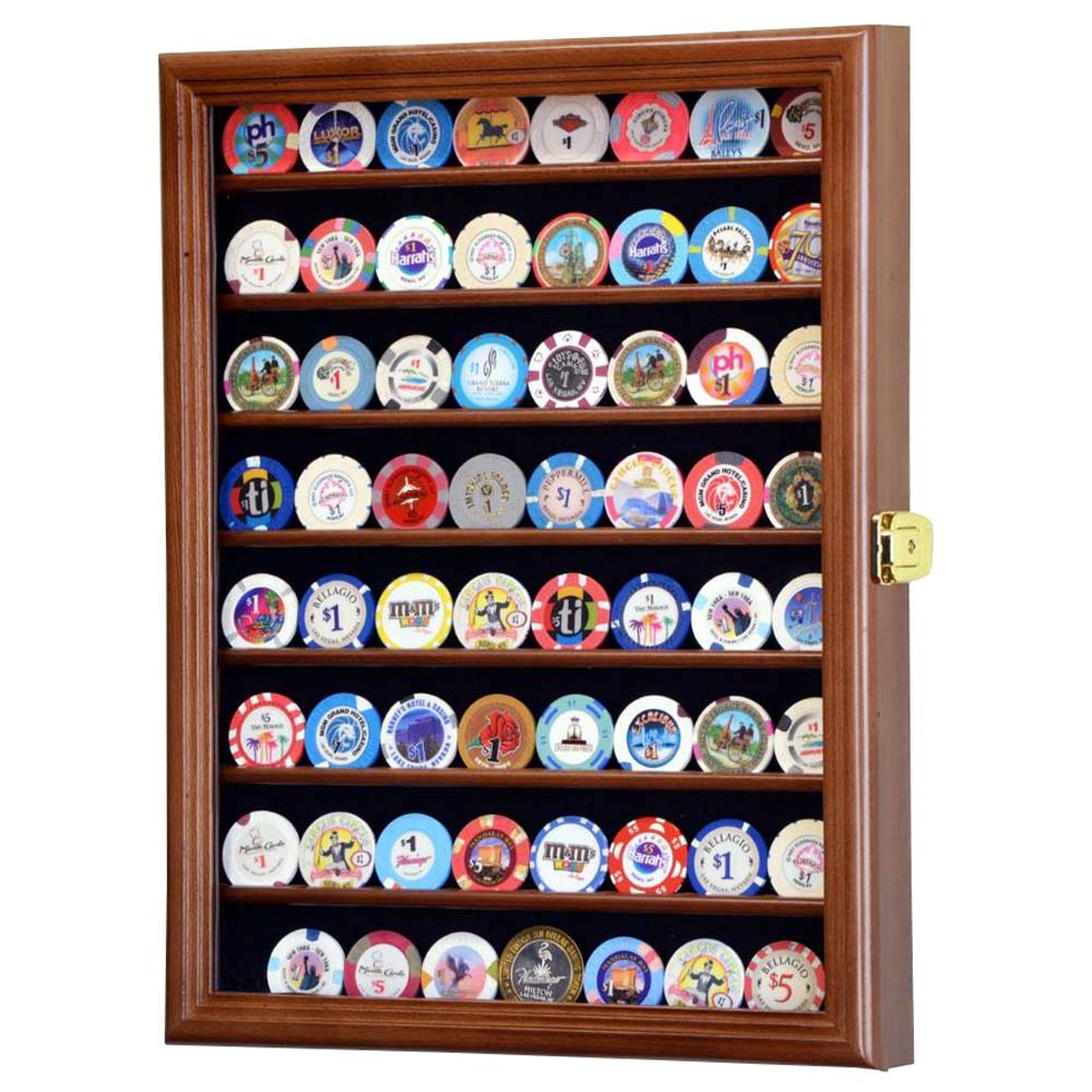 64 Poker Chip Display Cabinet