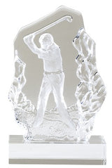 Sculplted Glass Golf Swing Award