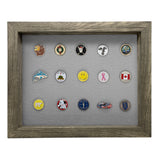 Shadow Box Ball Marker Display -- Gray/Gray