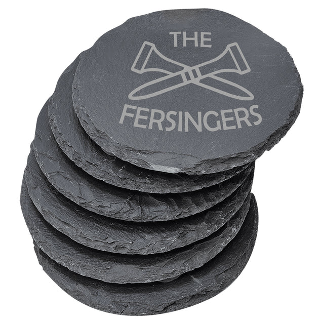 Slate Coaster Set