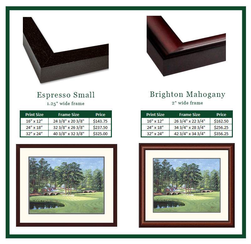 "The 11th At Augusta-White Dogwood" Framed Print