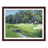 "The 13th At Augusta-Azalea" Framed Canvas
