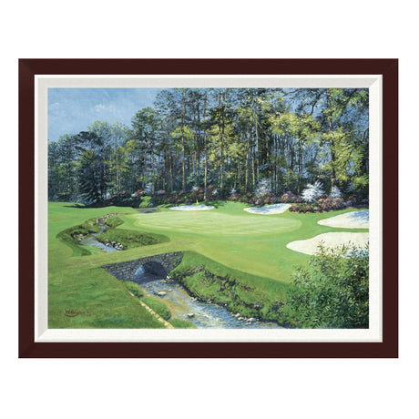 "The 13th At Augusta-Azalea" Framed Canvas