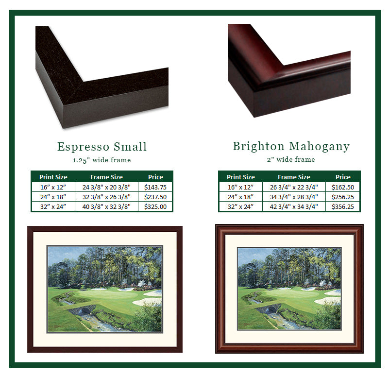 "The 13th At Augusta-Azalea" Framed Print